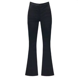 Hilary MacMillan Black High Rise Flare Designer Pants